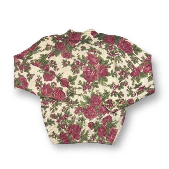 Vintage Silk Blend Floral Sweater - Picture 2 of 4